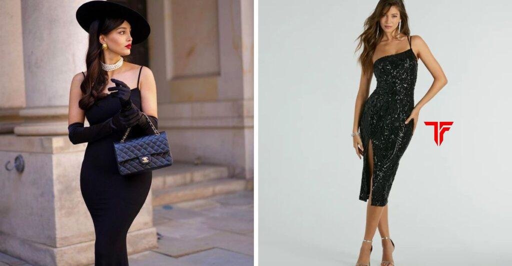 black cocktail dress